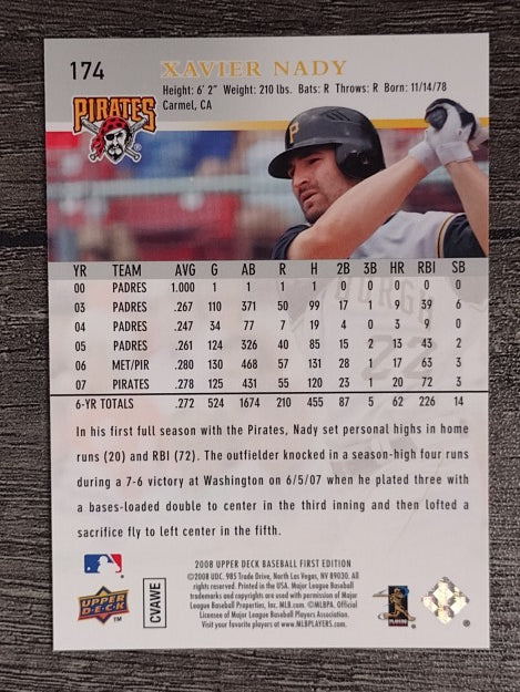 2008 Upper Deck First Edition #174 Xavier Nady