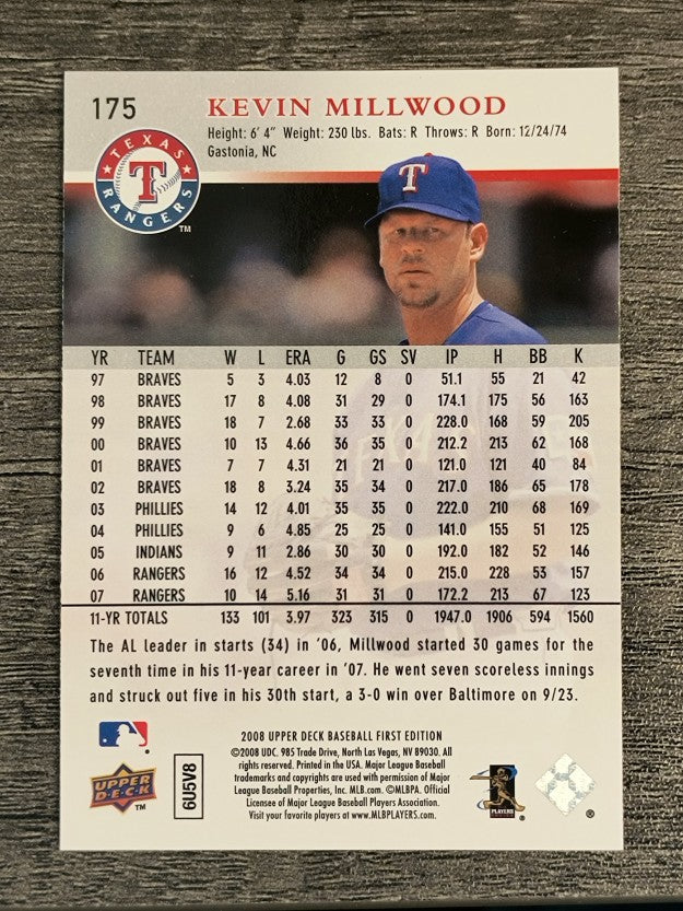 2008 Upper Deck First Edition #175 Kevin Millwood