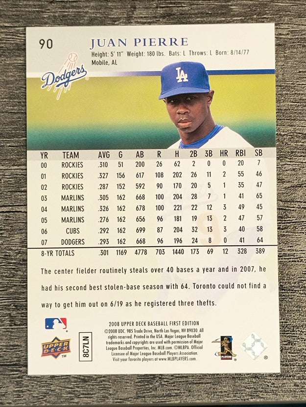2008 Upper Deck First Edition #90 Juan Pierre