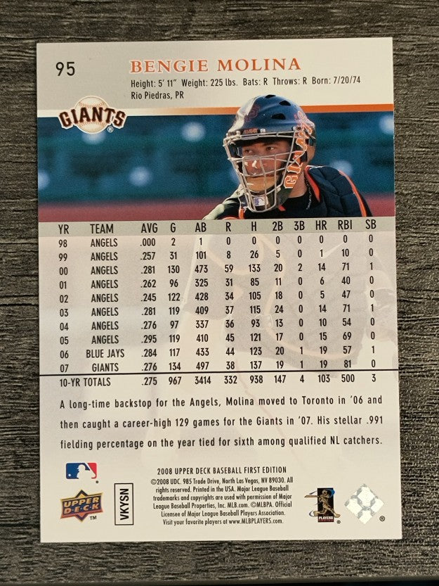 2008 Upper Deck First Edition #95 Bengie Molina