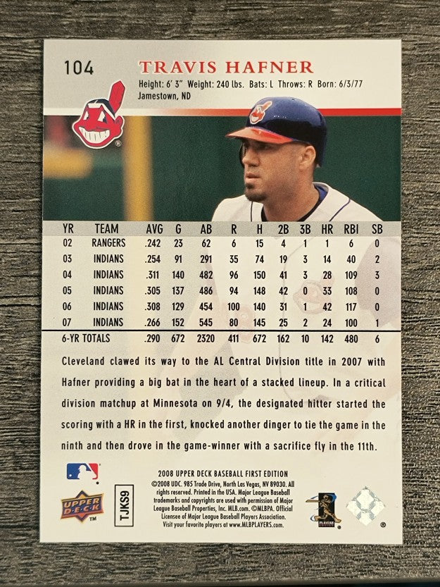 2008 Upper Deck First Edition #104 Travis Hafner