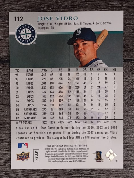 2008 Upper Deck First Edition #112 Jose Vidro