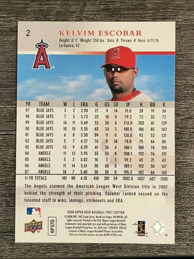 2008 Upper Deck First Edition #2 Kelvim Escobar