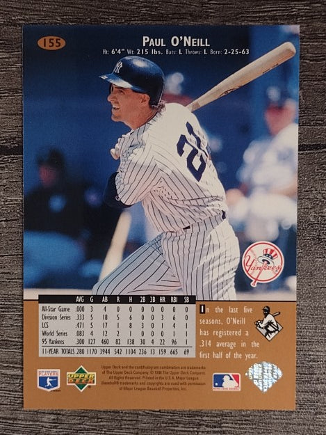 1996 Upper Deck #155 Paul O'Neill
