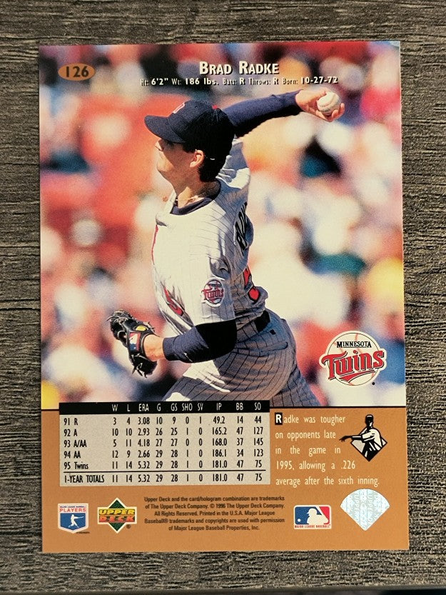 1996 Upper Deck #126 Brad Radke