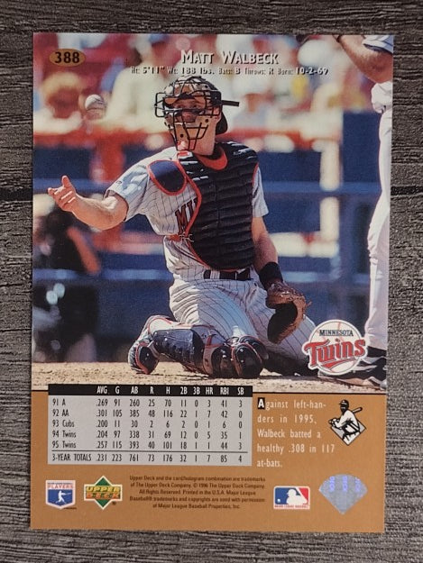 1996 Upper Deck #388 Matt Walbeck