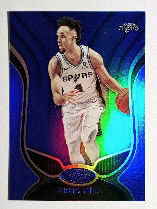 2019-20 Certified Mirror Blue #37 Derrick White