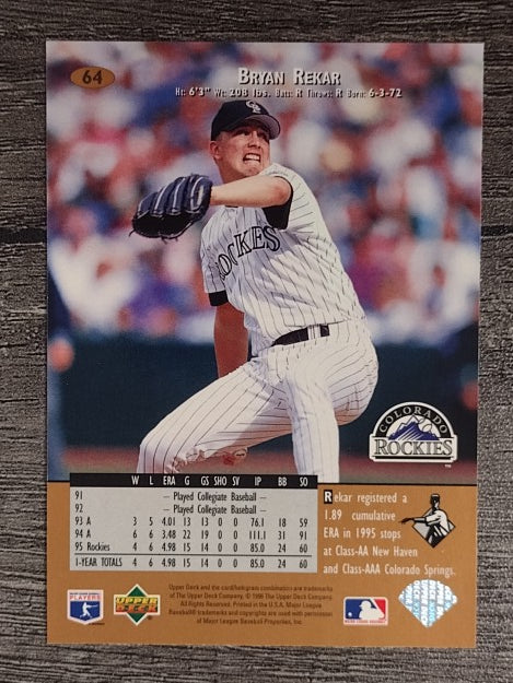 1996 Upper Deck #64 Bryan Rekar