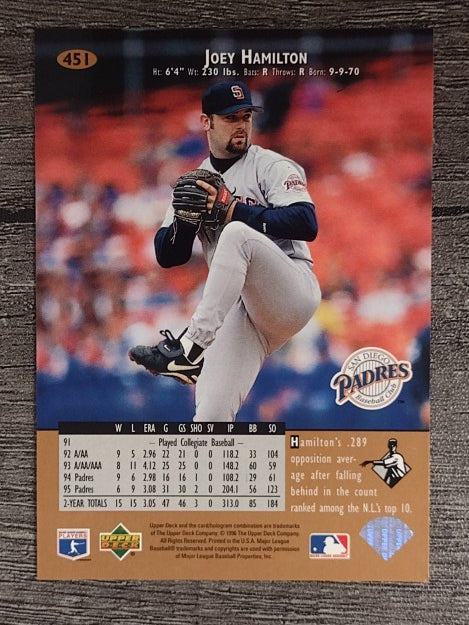 1996 Upper Deck #451 Joey Hamilton