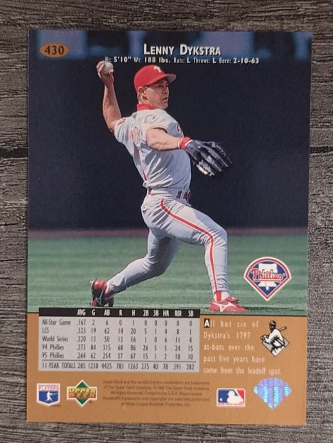 1996 Upper Deck #430 Lenny Dykstra