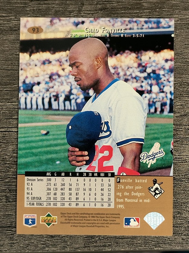 1996 Upper Deck #93 Chad Fonville