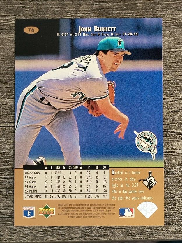 1996 Upper Deck #76 John Burkett
