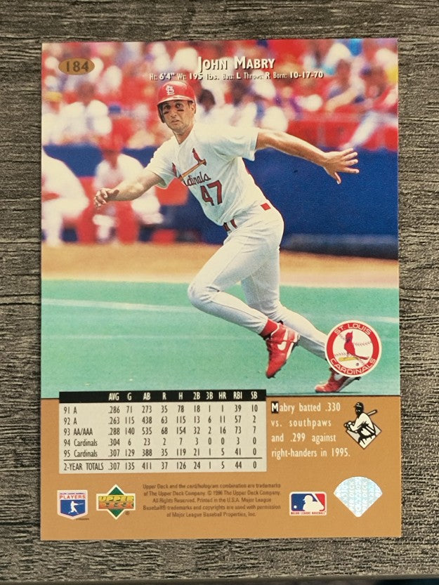 1996 Upper Deck #184 John Mabry