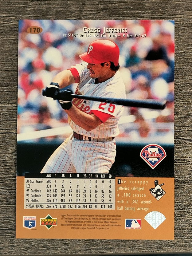 1996 Upper Deck #170 Gregg Jefferies