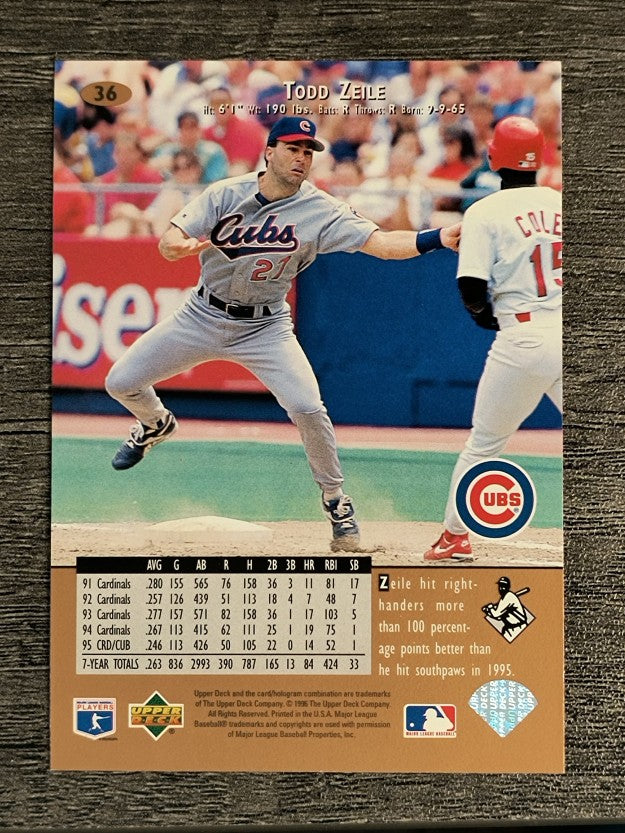 1996 Upper Deck #36 Todd Zeile