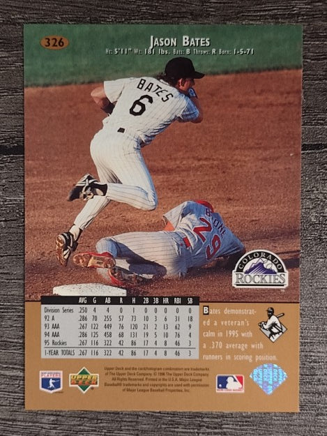 1996 Upper Deck #326 Jason Bates