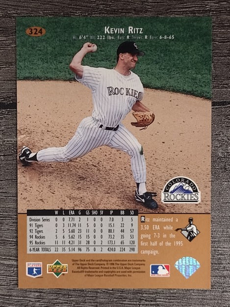 1996 Upper Deck #324 Kevin Ritz