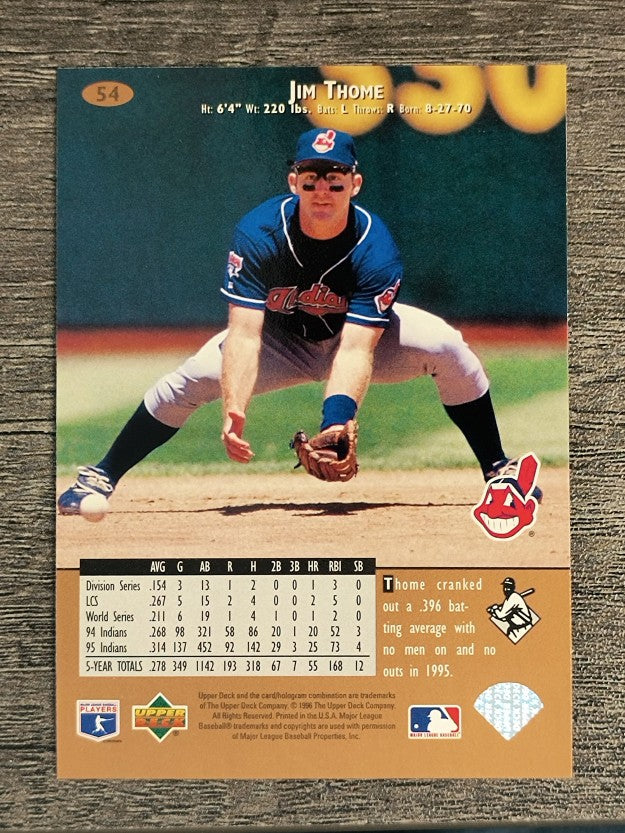 1996 Upper Deck #54 Jim Thome