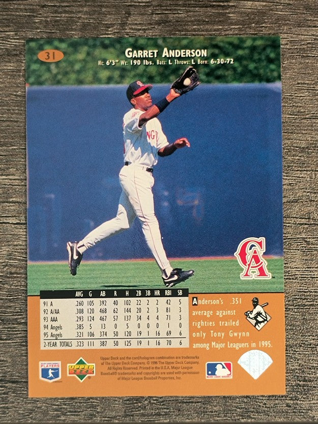 1996 Upper Deck #31 Garret Anderson