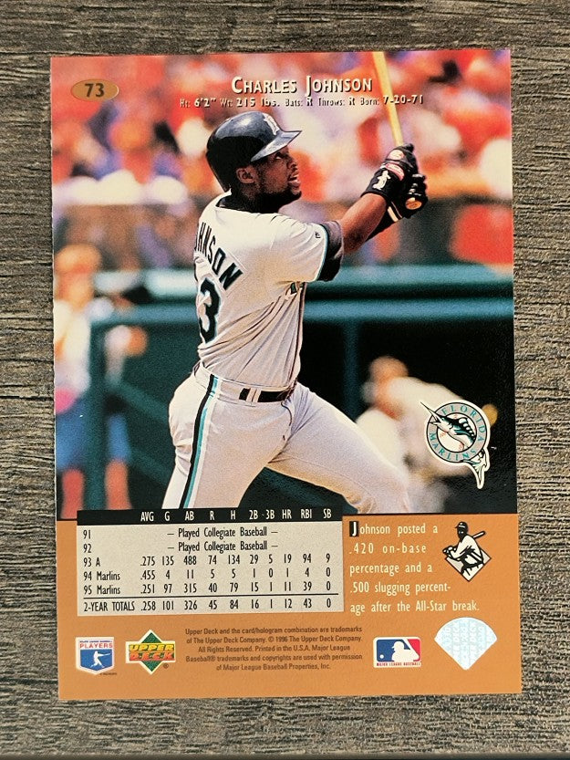 1996 Upper Deck #73 Charles Johnson