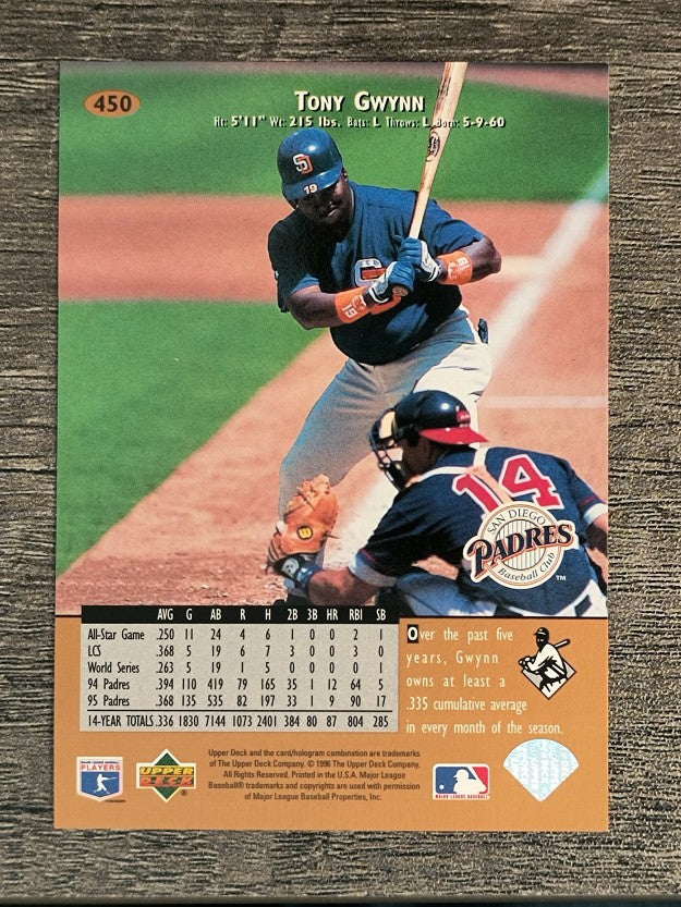 1996 Upper Deck #450 Tony Gwynn