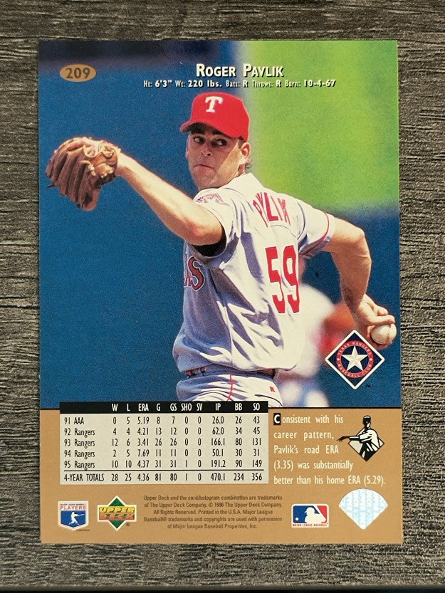 1996 Upper Deck #209 Roger Pavlik