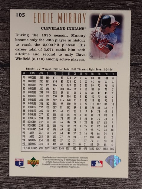 1996 Upper Deck #105 Eddie Murray YH