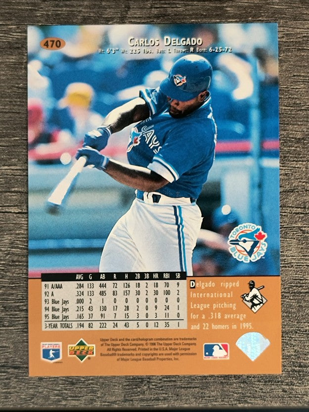 1996 Upper Deck #470 Carlos Delgado