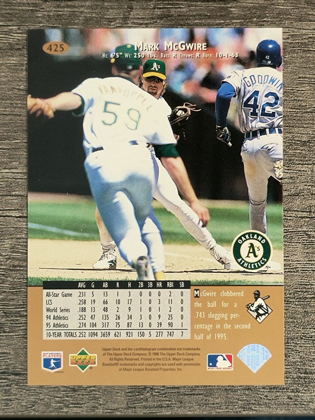 1996 Upper Deck #425 Mark McGwire