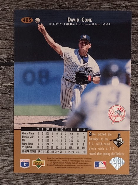 1996 Upper Deck #405 David Cone
