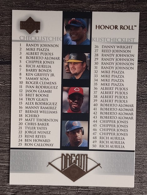 2002 Upper Deck Honor Roll #100 Checklist