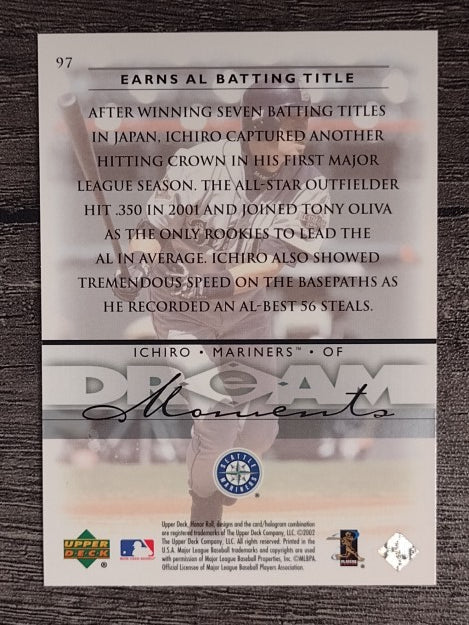 2002 Upper Deck Honor Roll #97 Ichiro Suzuki