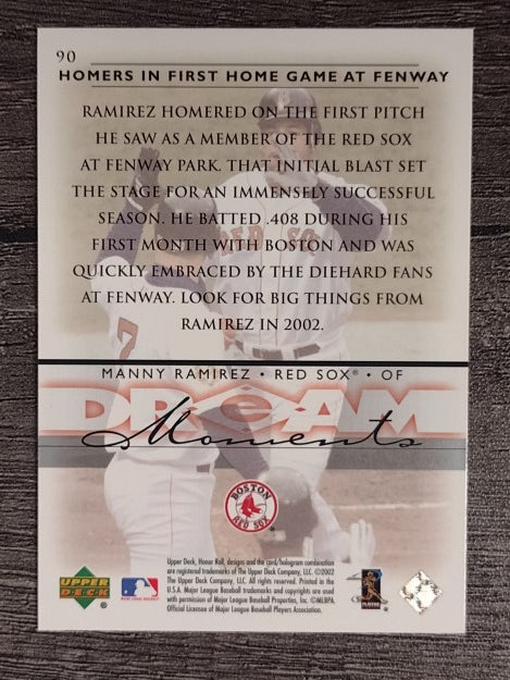 2002 Upper Deck Honor Roll #90 Manny Ramirez