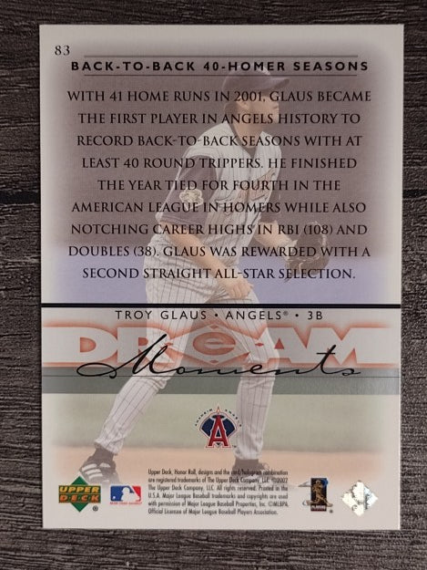 2002 Upper Deck Honor Roll #83 Troy Glaus
