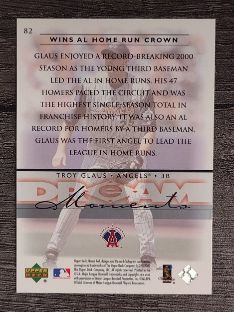 2002 Upper Deck Honor Roll #82 Troy Glaus