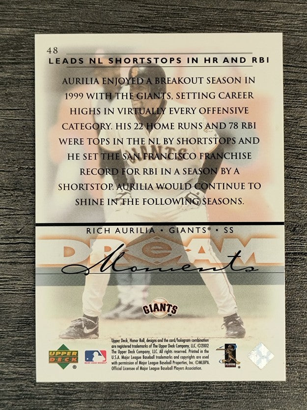 2002 Upper Deck Honor Roll #48 Rich Aurilia