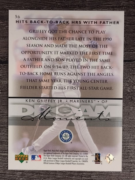 2002 Upper Deck Honor Roll #56 Ken Griffey Jr.