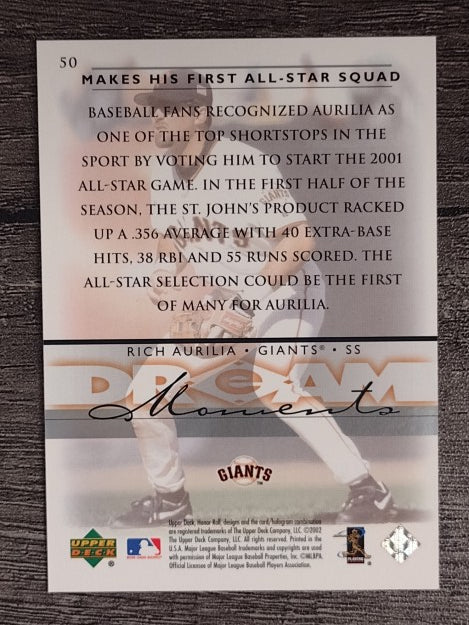 2002 Upper Deck Honor Roll #50 Rich Aurilia
