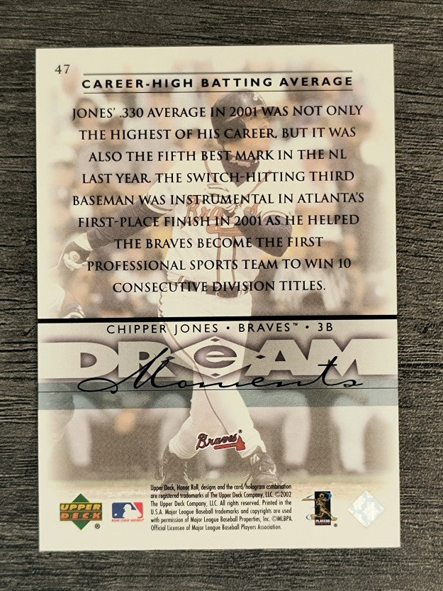 2002 Upper Deck Honor Roll #47 Chipper Jones