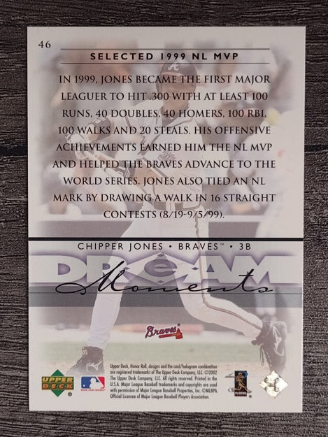 2002 Upper Deck Honor Roll #46 Chipper Jones
