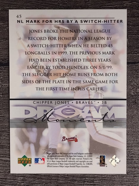 2002 Upper Deck Honor Roll #45 Chipper Jones