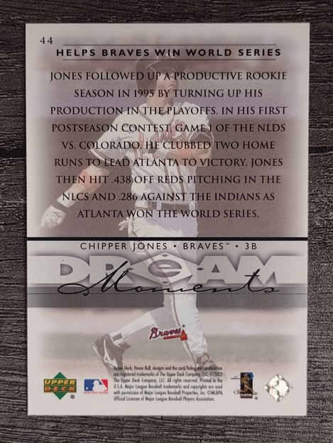 2002 Upper Deck Honor Roll #44 Chipper Jones
