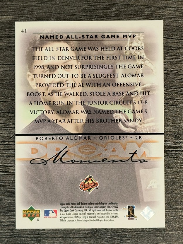 2002 Upper Deck Honor Roll #41 Roberto Alomar