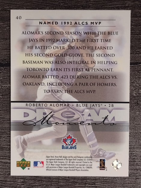 2002 Upper Deck Honor Roll #40 Roberto Alomar