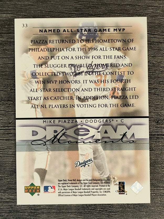 2002 Upper Deck Honor Roll #33 Mike Piazza