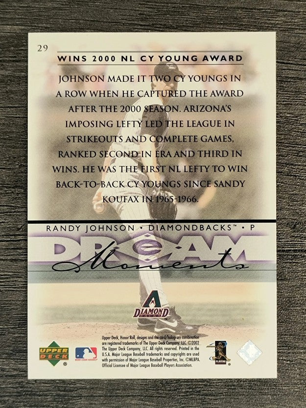2002 Upper Deck Honor Roll #29 Randy Johnson