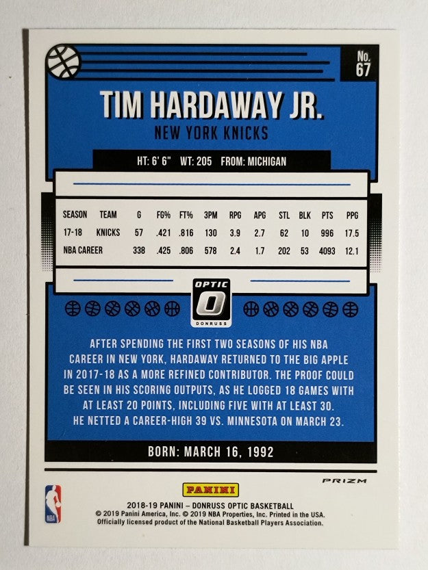 2018-19 Donruss Optic Blue Velocity #67 Tim Hardaway Jr.