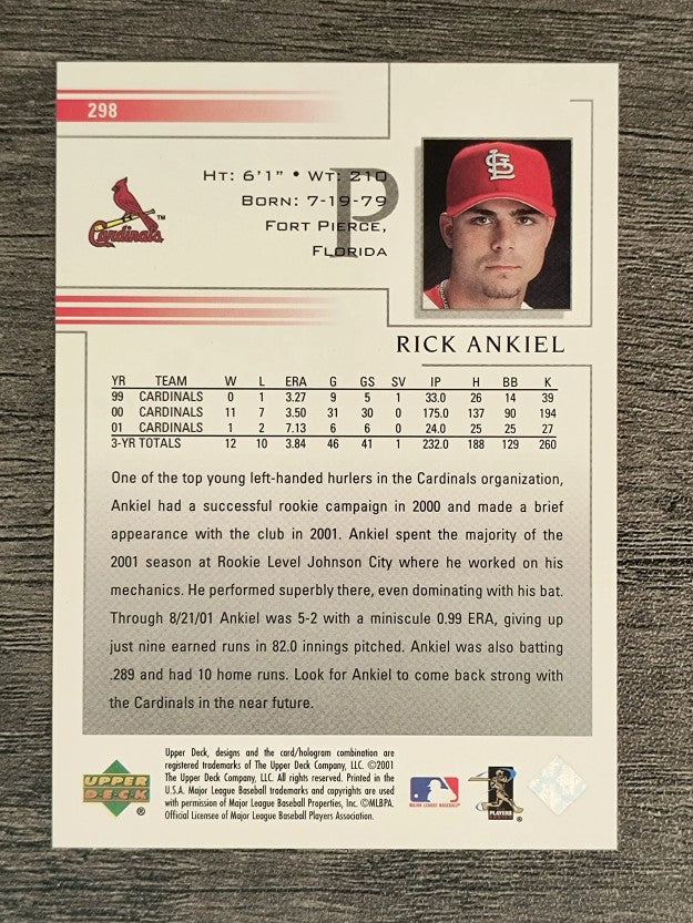 2002 Upper Deck #298 Rick Ankiel