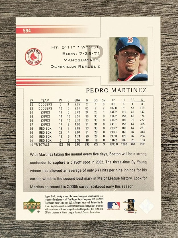 2002 Upper Deck #594 Pedro Martinez