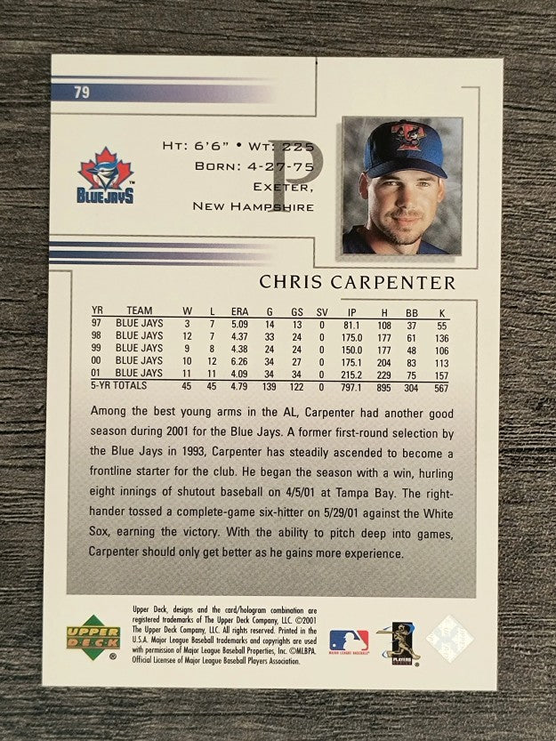 2002 Upper Deck #79 Chris Carpenter